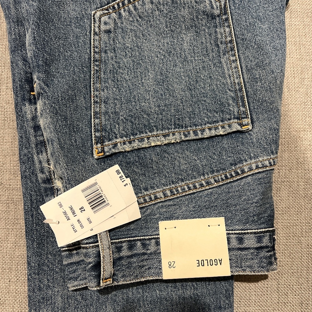 Agolde Riley High-Rise Straight Crop Jeans